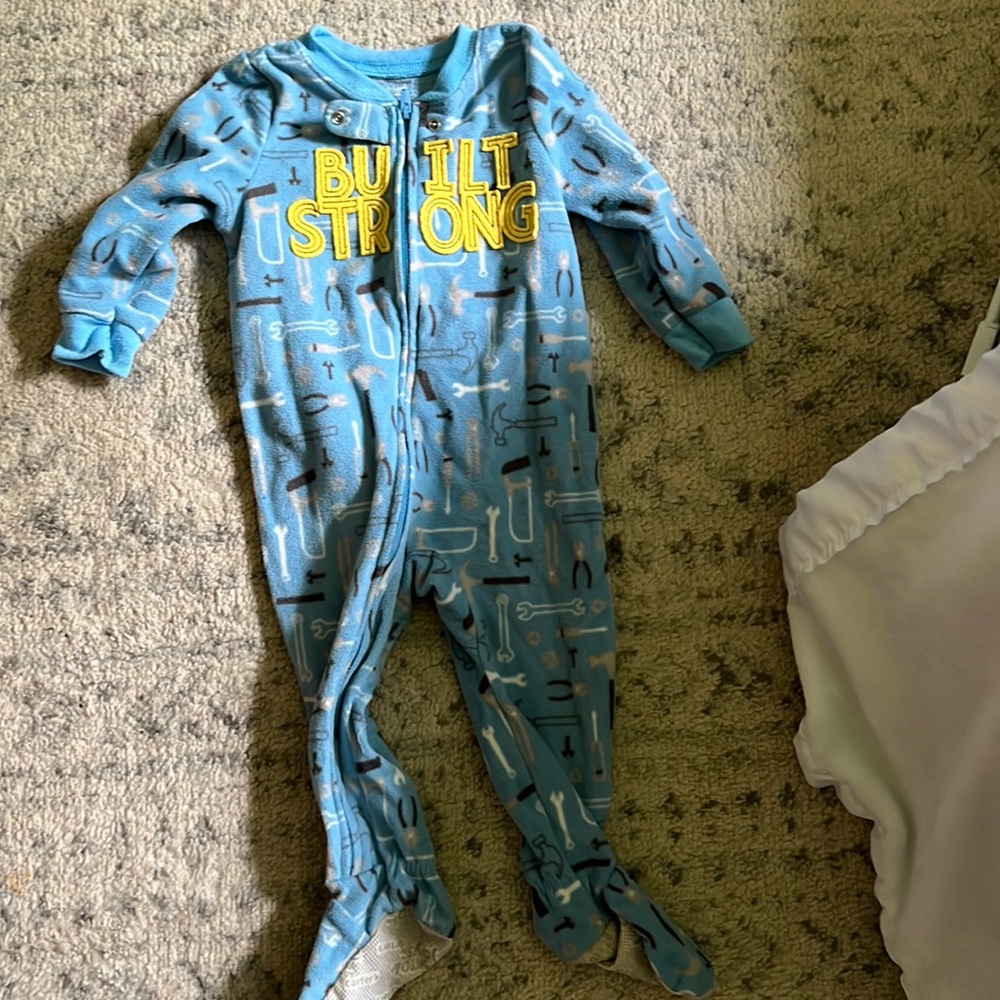 Blue footie pjs